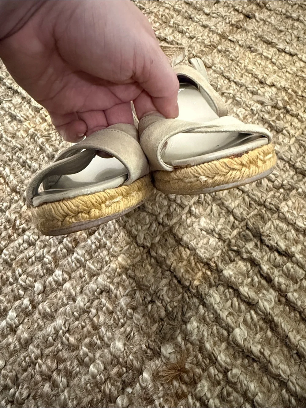 Castaner Neutral Suede Espadrille Wedge Sandals